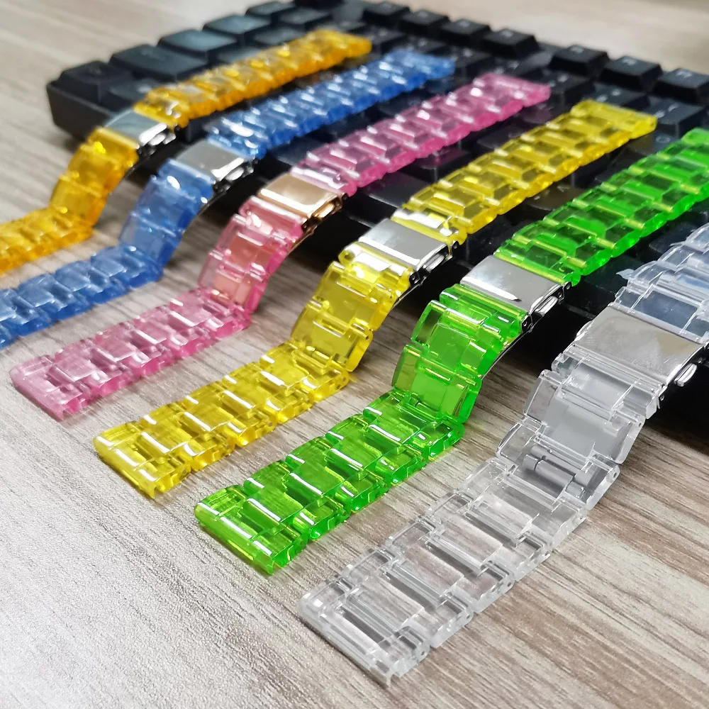 Titan Smartwatch Accessories - Band gletser transparan untuk Samsung Galaxy