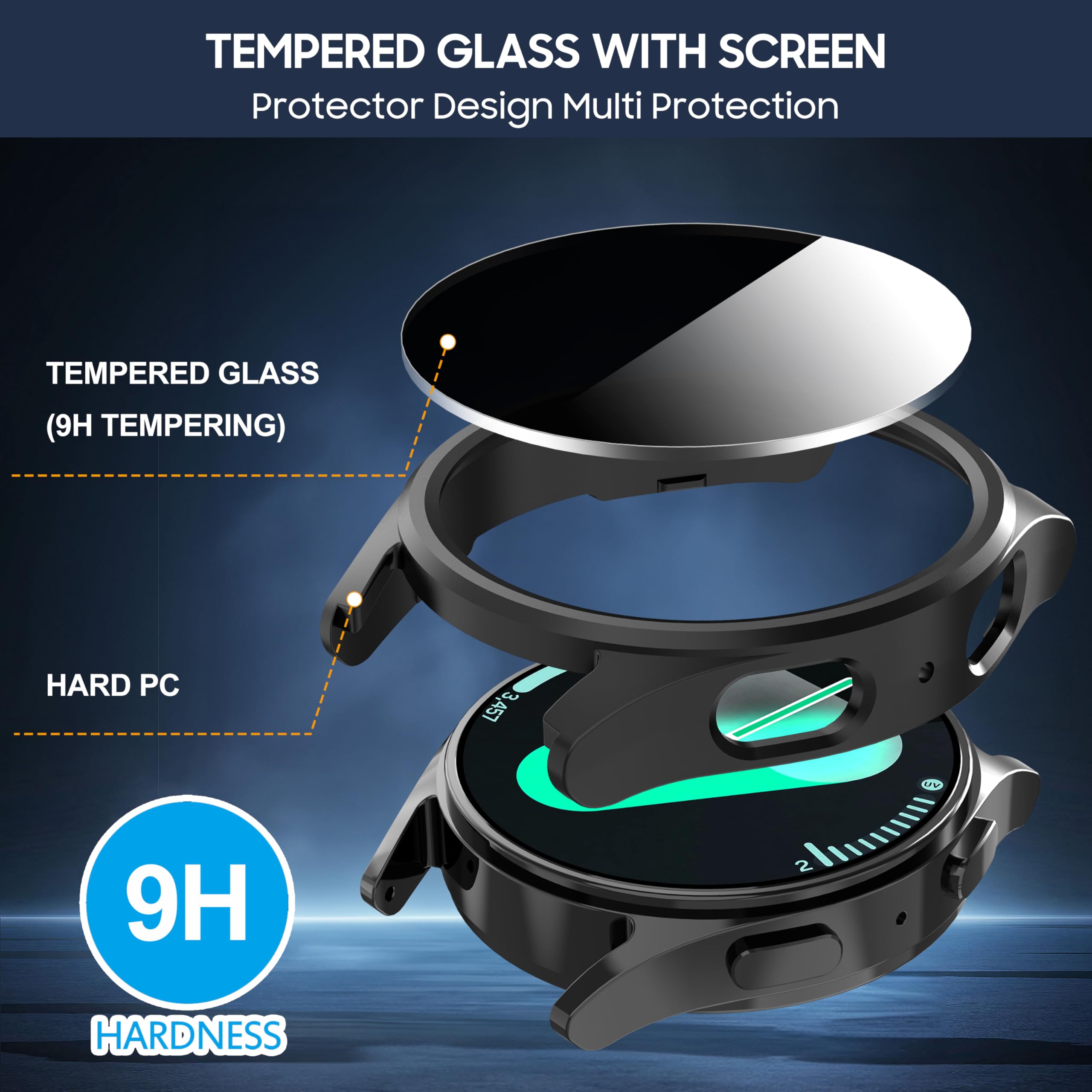 Casing kaca Tempered + casing  - Smartwatch Band Accessories ulasan dan harga