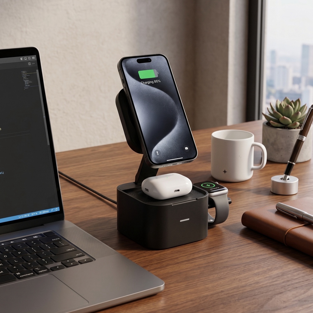 Qi2.2 3in1 Stasiun Pengisian D - Watch Charging Dock ulasan dan harga