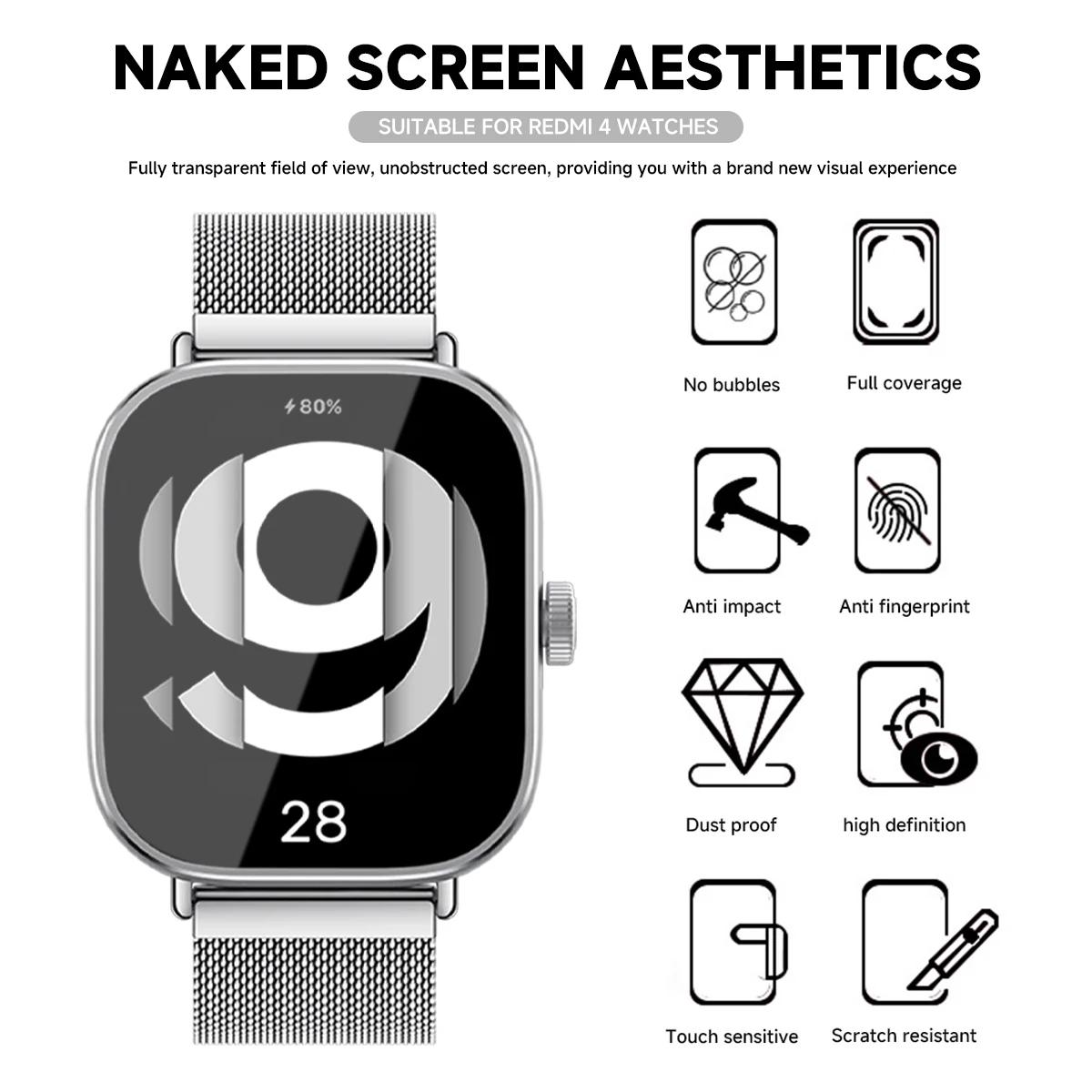 Kaca Tempered untuk Xiaomi Red - Smartwatch Icon ulasan dan harga