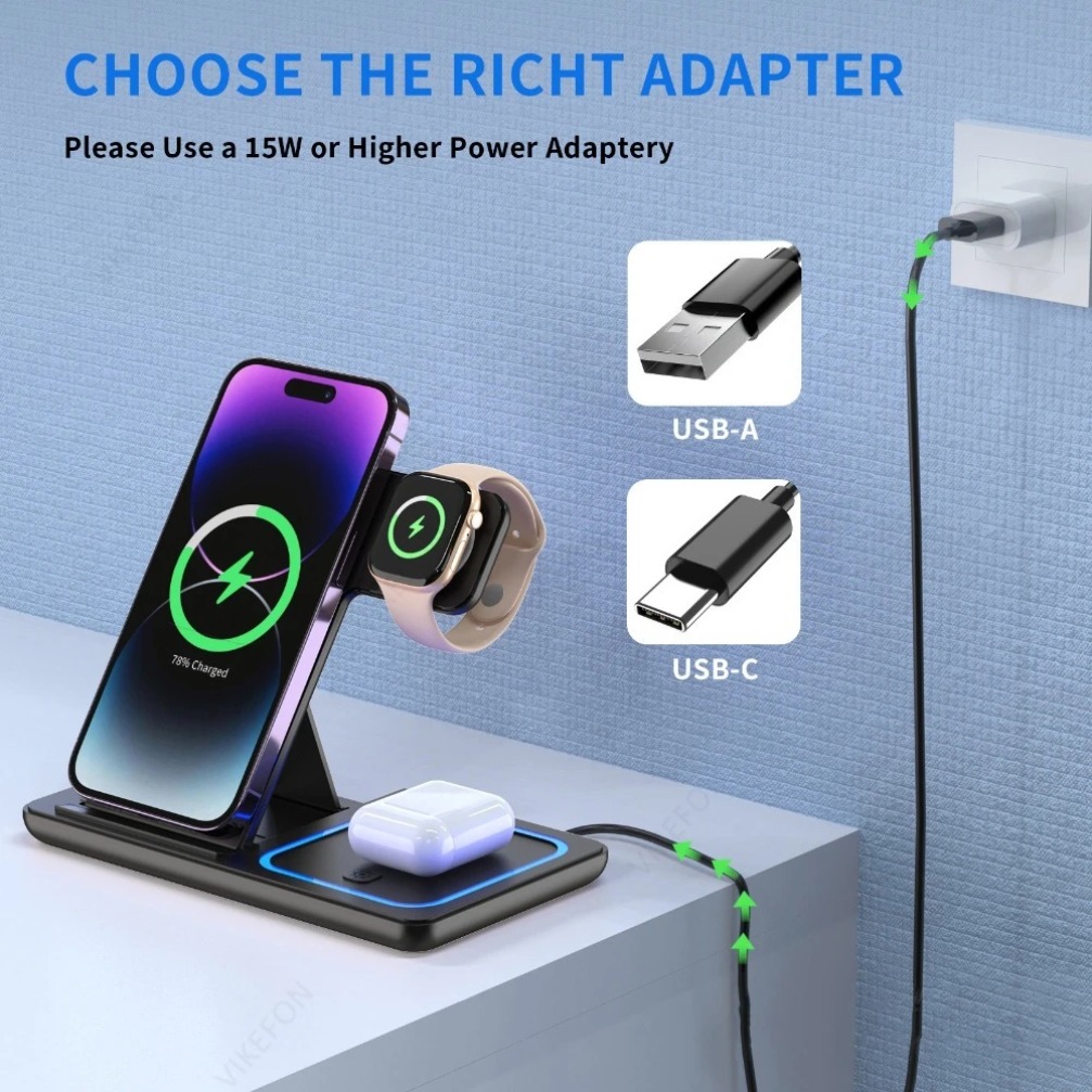 Stasiun Pengisian Daya Nirkabe - Watch Charging Dock ulasan dan harga