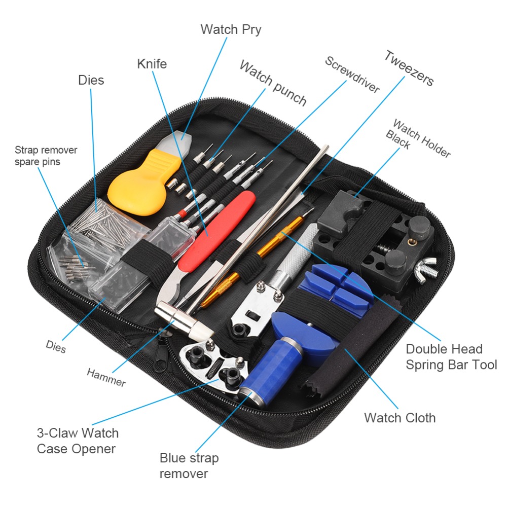147 Pcs Kit Perbaikan Jam Tang - Tool Kit Strap Change ulasan dan harga